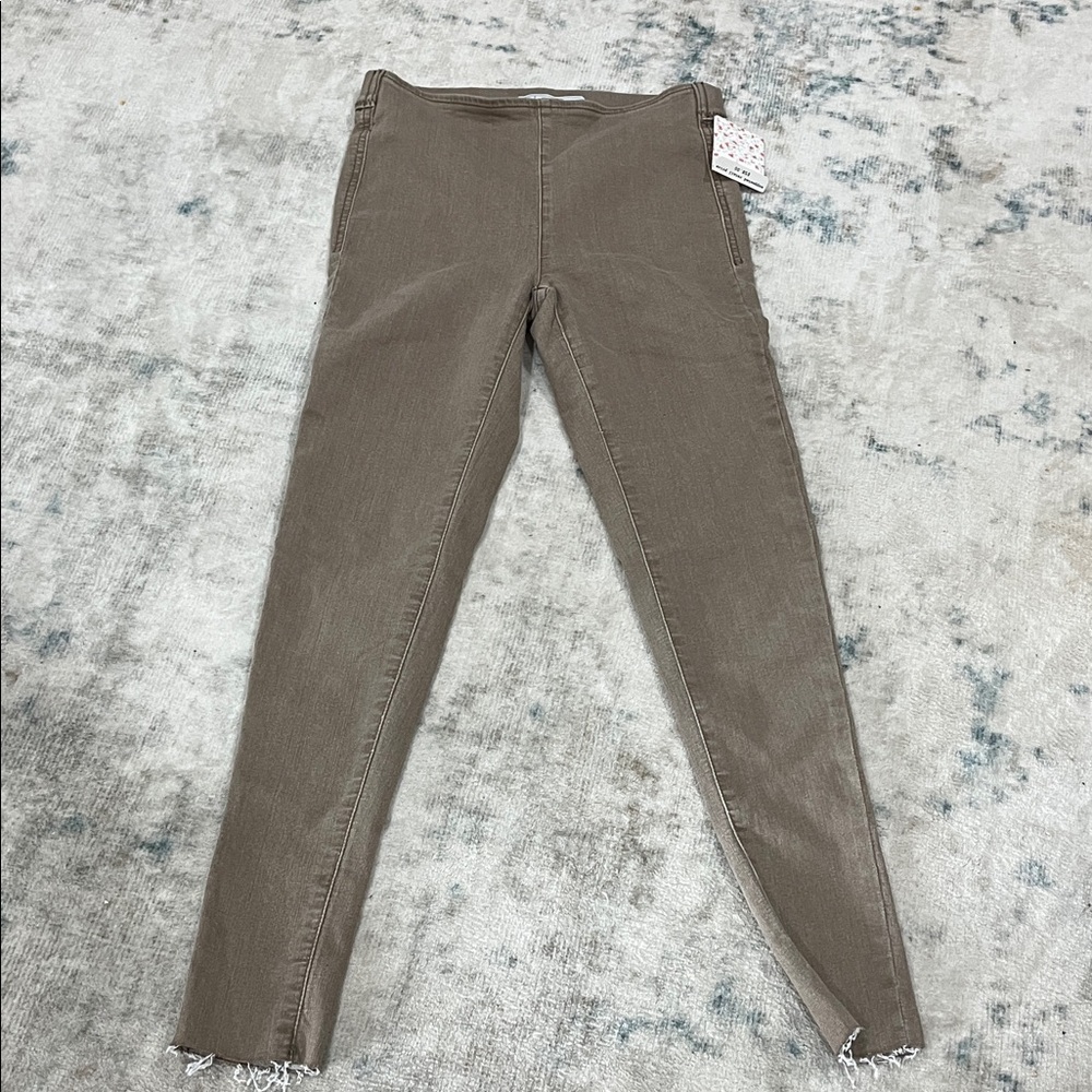 Free People Khaki Skinny Jeans-Size 24